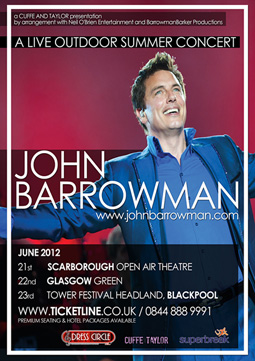 Poster for John's 2012 summer concerts