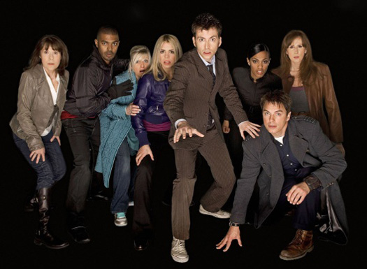 John with the Tenth Doctor and the rest of the Series 4 cast
