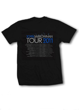 Black tour t-shirt Back