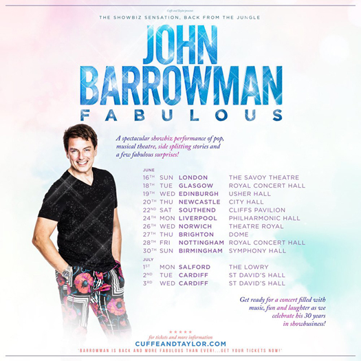 Dates for John's 2019 tour